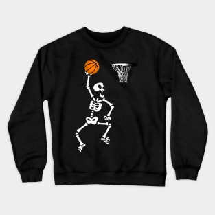 basketball skeleton halloween Crewneck Sweatshirt